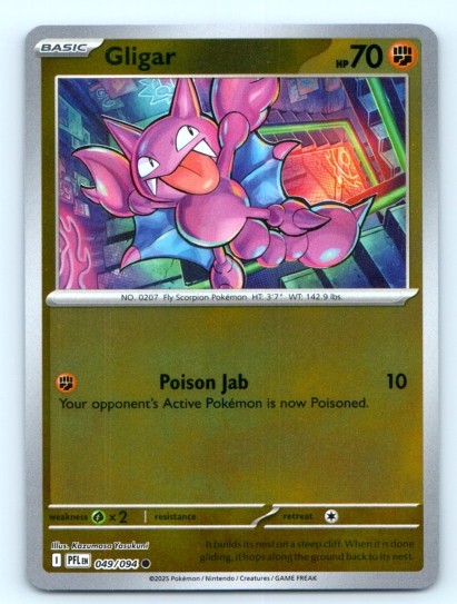 Gligar 049/094 ~ Reverse Holo English Near Mint