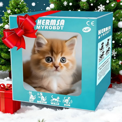 Christmas Gifts for Grandkids Boys Girls, Robot Cat My Realistic Robot Kitten