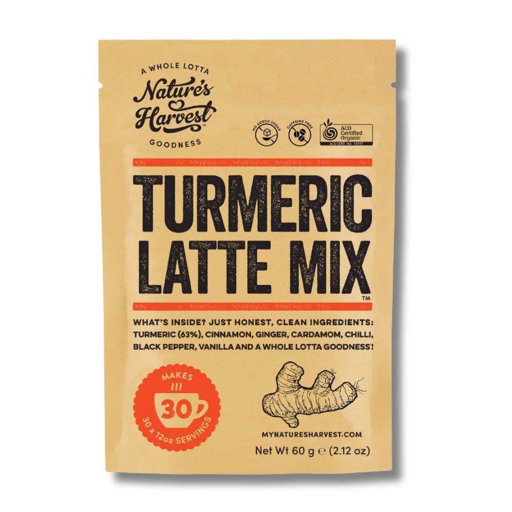 Nature's Harvest Turmeric Latte Powder 60g 30 Servings Golden Milk