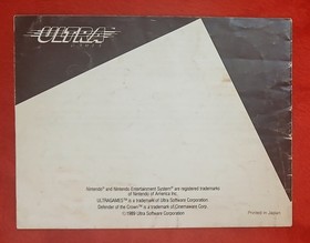 Defender Of The Crown (1989) Manual Only Nintendo Entertainment System NES