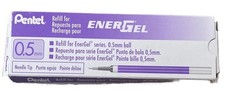 Pentel Refill Ink for EnerGel Liquid Gel Pen fine 0.5mm Violet ink Box of 12