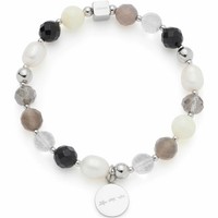 Leonardo Jewels Armband Silber Grau Hope Armschmuck Schmuck Edelstahl Glas Achat
