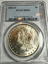 1884 O Morgan Silver Dollar PCGS MS63 Unique Obverse Toned Video!!