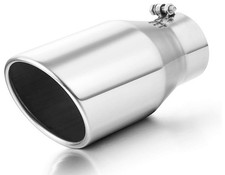 4 Inlet 6 Outlet 12inch Long Truck Diesel Bolt On Exhaust Tip Stainless Steel