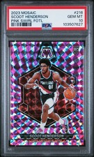 2023-24 Panini Mosaic Scoot Henderson Pink Swirl FOTL PSA 10 /18