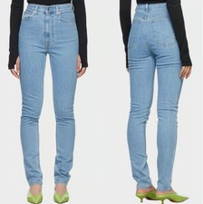 Helmut Lang Women's Blue Hi Spikes Jeans, Made in Italy Size 24