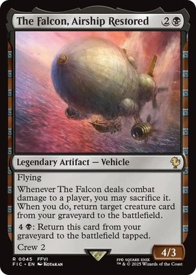 The Falcon, Airship Restored [FIC - 45] Rare NM Commander: FINAL FANTASY MTG