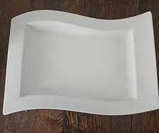 4 x Villeroy & Boch NEW WAVE Gourmetteller 33 x 22 Rand geschwungen