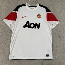 Nike Manchester United 2010-11 Away Jersey Size Large White (Flaw)