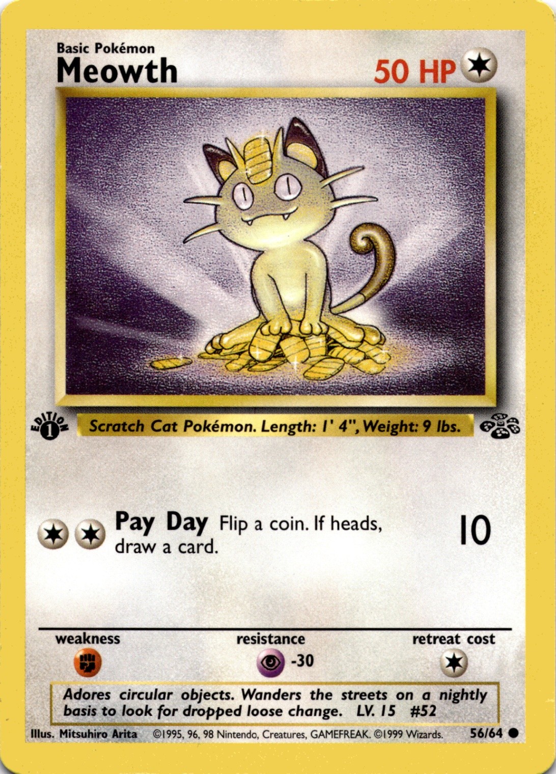 Meowth Common Jungle 56/64 NM