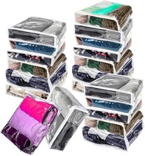 20Pcs Clear Vinyl Zippered Storage Bags Plastic Storage Bags Blankets Sweater