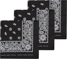 Levi  s All-Gender Multi-Purpose Bandana Gift Set   Headband, Pack 3, Black