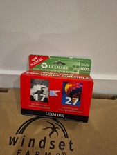   SEALED Genuine Lexmark 17 27 Ink Cartridge Combo Pack Black  Color Authentic