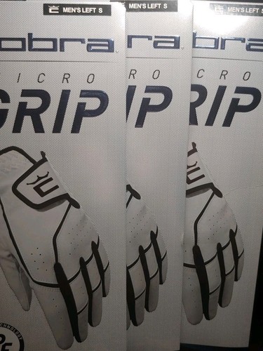 New Cobra Micro Grip PF Gloves x3 Mens LH Left Hand Small White - Brand New - Picture 2 of 6