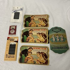 Vtg Lot Of Sewing Needle Books Sewing Club Gold Eye simplicity Milwards Needles