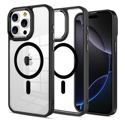 For iPhone 16 Pro Max Transparent Magnetic Phone Case Ultra-Thin Macaron Acrylic