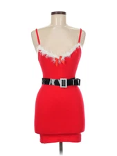 Seven 'til Midnight Women Red Cocktail Dress One Size