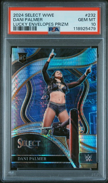 2024 Panini Select WWE Dani Palmer #232 Lucky Envelopes Prizm /8 PSA 10