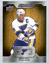 Brett Hull 2023-24 UD Engrained /299 #91 St. Louis Blues