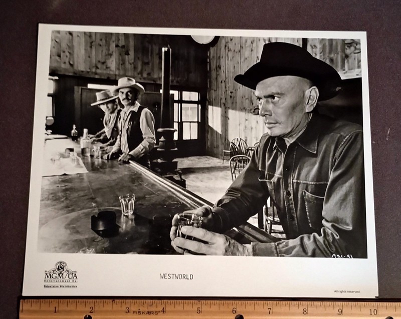 1973 Westworld Yul Brynner James Brolin Movie 8 X 10 Press Photo Glossy Vintage 