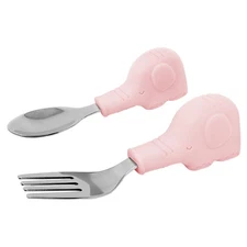 Tiny Twinkle Easy Grip Toddler Utensils Spoon and Fork Set - BPA & ... Fast Ship