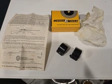 Vintage Weaver Split Scope Rings For Pivot Mount NOS