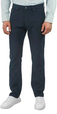 Jachs New York Men's Straight Stretch 5 Pocket Twill Pant 38x29, Navy 