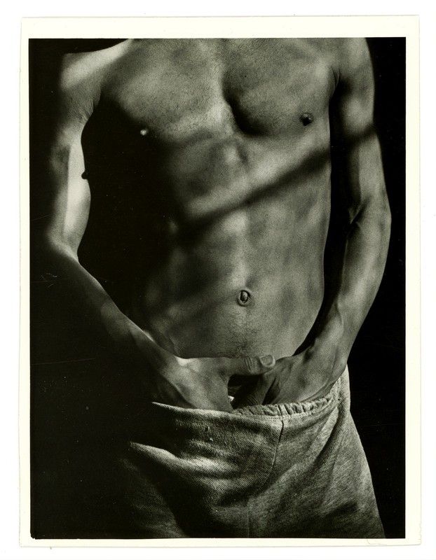 VINTAGE 1970S MALE PHYSIQUE TORSO STUDY PHOTO MUSCULAR BEEFCAKE GAY INT ART