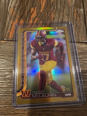 2025  Topps Chrome Gold Terry McLaurin /50 Washington Commanders