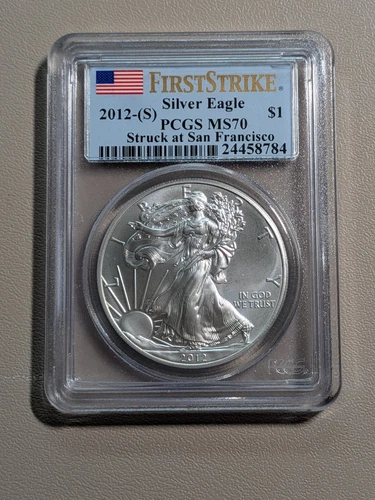 2012-S American Silver Eagle PCGS MS 70 San Francisco First Strike