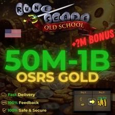 OSRS Gold 50M–1000M | Old School Runescape GP | ⚡ Fast Delivery | ✔️ 100% Safe
