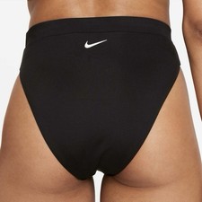 Nike Womens Black Swim Essential High Waist Bikini Bottoms Size M NEW