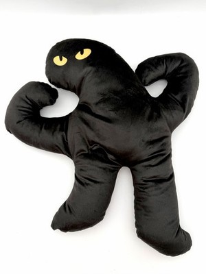 Handmade Weird Cat Plush Black Cursed Cat Stuffed Toy Oddity