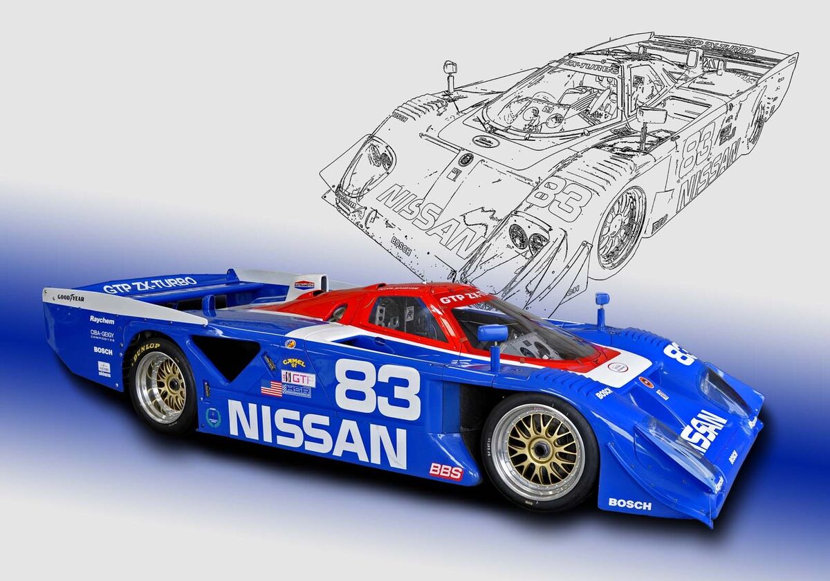 Nissan GTP ZX-Turbo IMSA Prototype Vintage Classic Race Car Nissan GTP ZX-Turbo IMSA Prototype Vintage Classic Race Car
