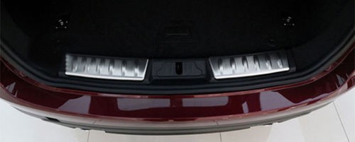 Fit 2017-2020 Jaguar F-Pace Stainless Steel Rear Bumper Inside Sills Plate Cover - Picture 5 of 5