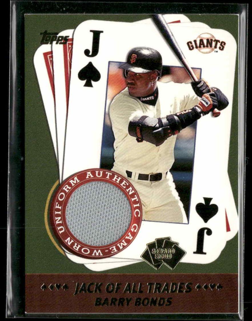 2002 Topps #5J-BB Barry Bonds 5 Card Stud Jack of All Trades