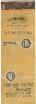 Watkins Table Salt, Ed Danks Jr Of The Watkins Salt. Co Vintage Matchbook Cover