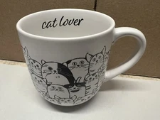 Modern Expressions Cat Lover Black & White Cat Mug Cup New With Tags