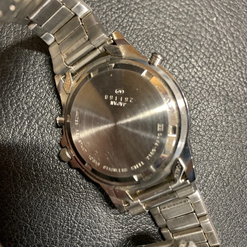 Vintage ALBA (SEIKO) CARIB CHRONOGRAPH Y189-7A10 QUARTZ PANDA MENS WATCH 112 - Picture 8 of 14