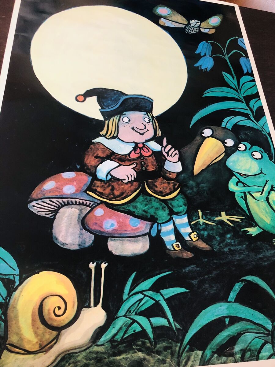 Original Vintage Poster Tomi Ungerer Illustration TOM THUMB Original Vintage Poster Tomi Ungerer Illustration TOM THUMB
