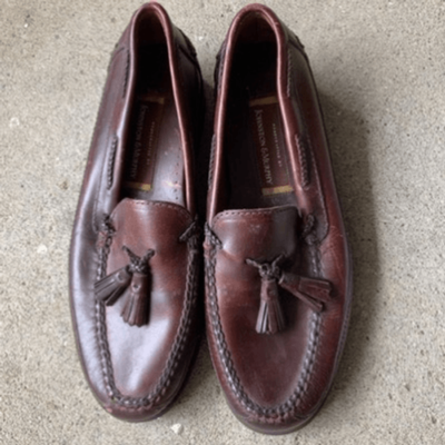 Johnston & Murphy Size 11W Brown Tassel Loafer Shoes  display picture 2