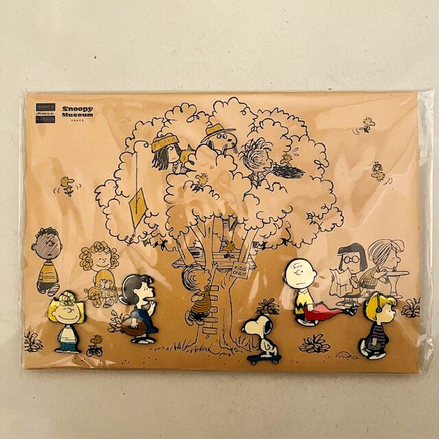 Peanuts Characters Pin Badge Pins Set Snoopy Museum Tokyo Limited
