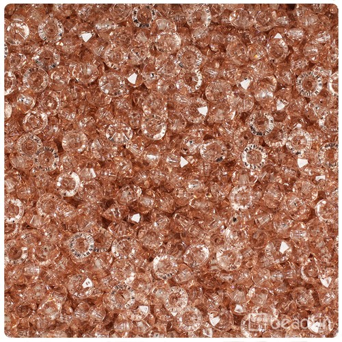 BeadTin Transparent 6mm Faceted Rondelle Plastic Craft Beads (1350pcs) - Picture 52 of 53