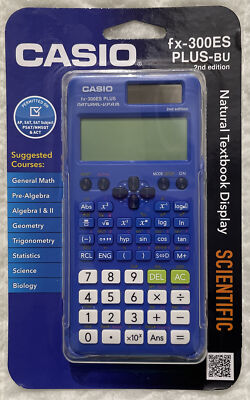 Casio FX-300ES PLUS-BU Scientific Calculator 2nd Edition ACT SAT PSAT New Sealed