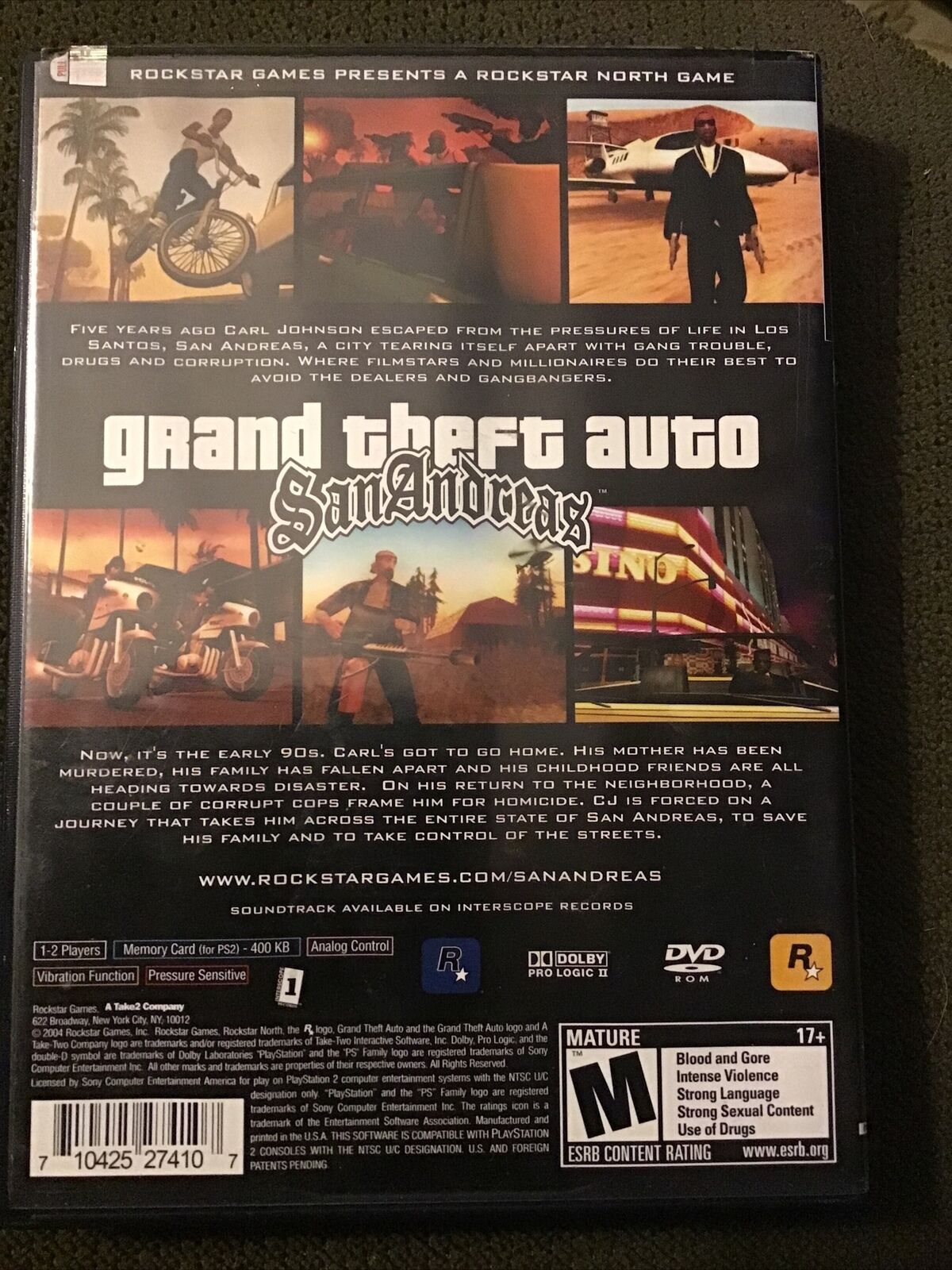 GRAND THEFT AUTO : SAN ANDREAS - Playstation 2 (PS2) iso download