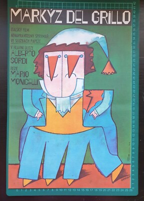 IL MARCHESE DEL GRILLO, MARIO MONICELLI, ORIGINAL CZECH MOVIE POSTER, KAREL VACA