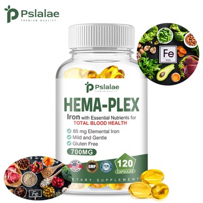 Hema-Plex Iron Capsules 700mg - with Multivitamins and Minerals - Erythropoiesis