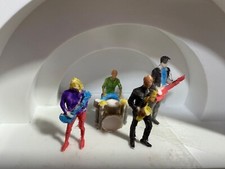 O Scale Four Piece Rock Band - Musicians Include 2 Guitarist Saxophone  Drummer