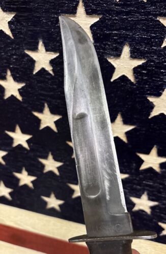EARLY WW2 USMC KA-BAR FIGHTING KNIFE w SHEATH-US MARINE CORP Olean NY. - Picture 4 of 21