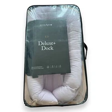 DockATot Deluxe+ Dock Lovely Lilac Chambray with Carrying Case VGUC Ships Free